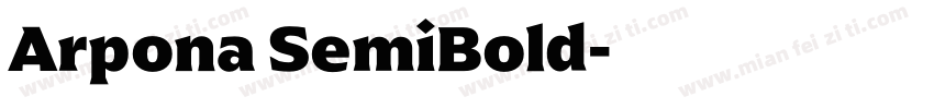 Arpona SemiBold字体转换